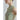 Moss Green Flower Mist Cheongsam Collar Sleeveless Top & Soft-Fold Side-Slit Skirt Set