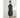 The Prussian Blue Embroidered Lace Cheongsam Mini Dress — product photo 3