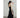 The Serene Black U-Neck Waist-Cinched Midi Dress — product photo 4