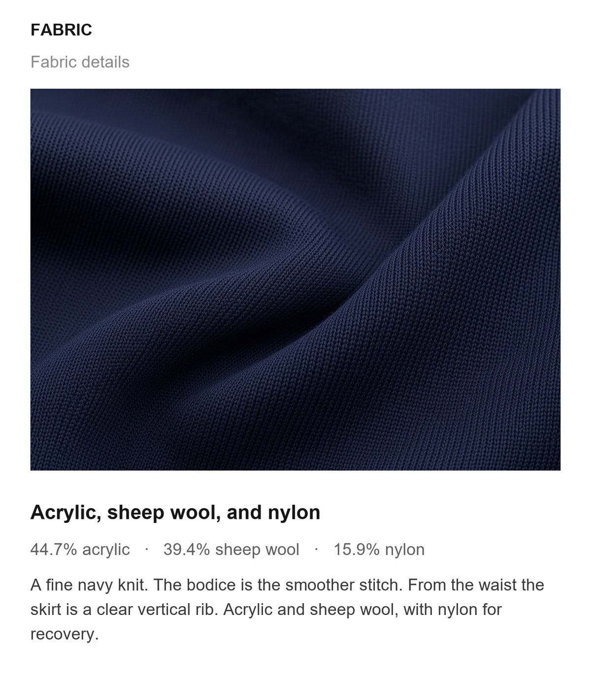 Fabric details