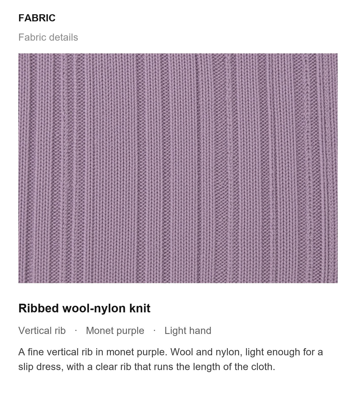 Fabric details