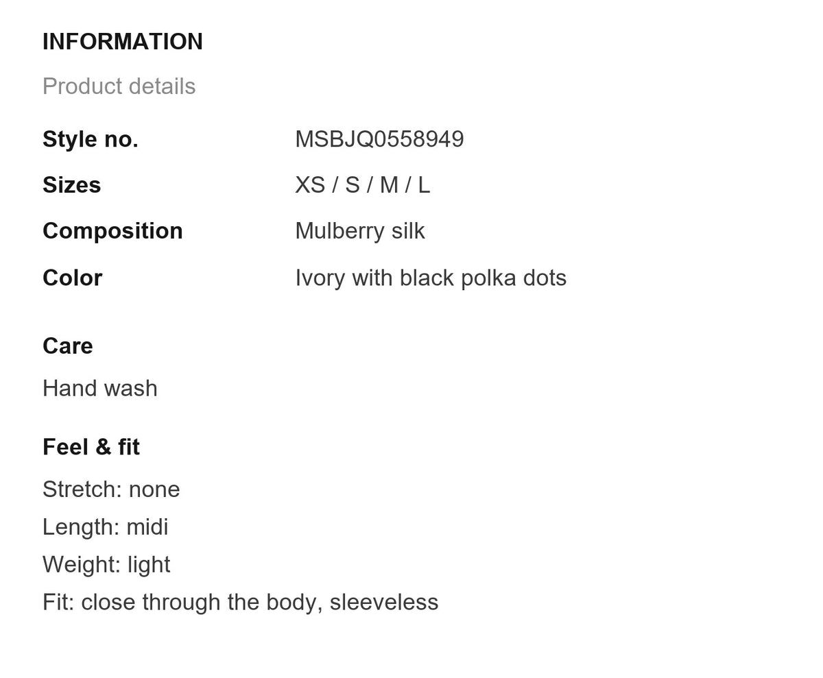 Product information