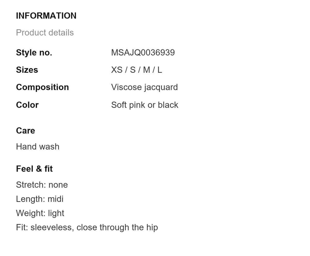 Product information