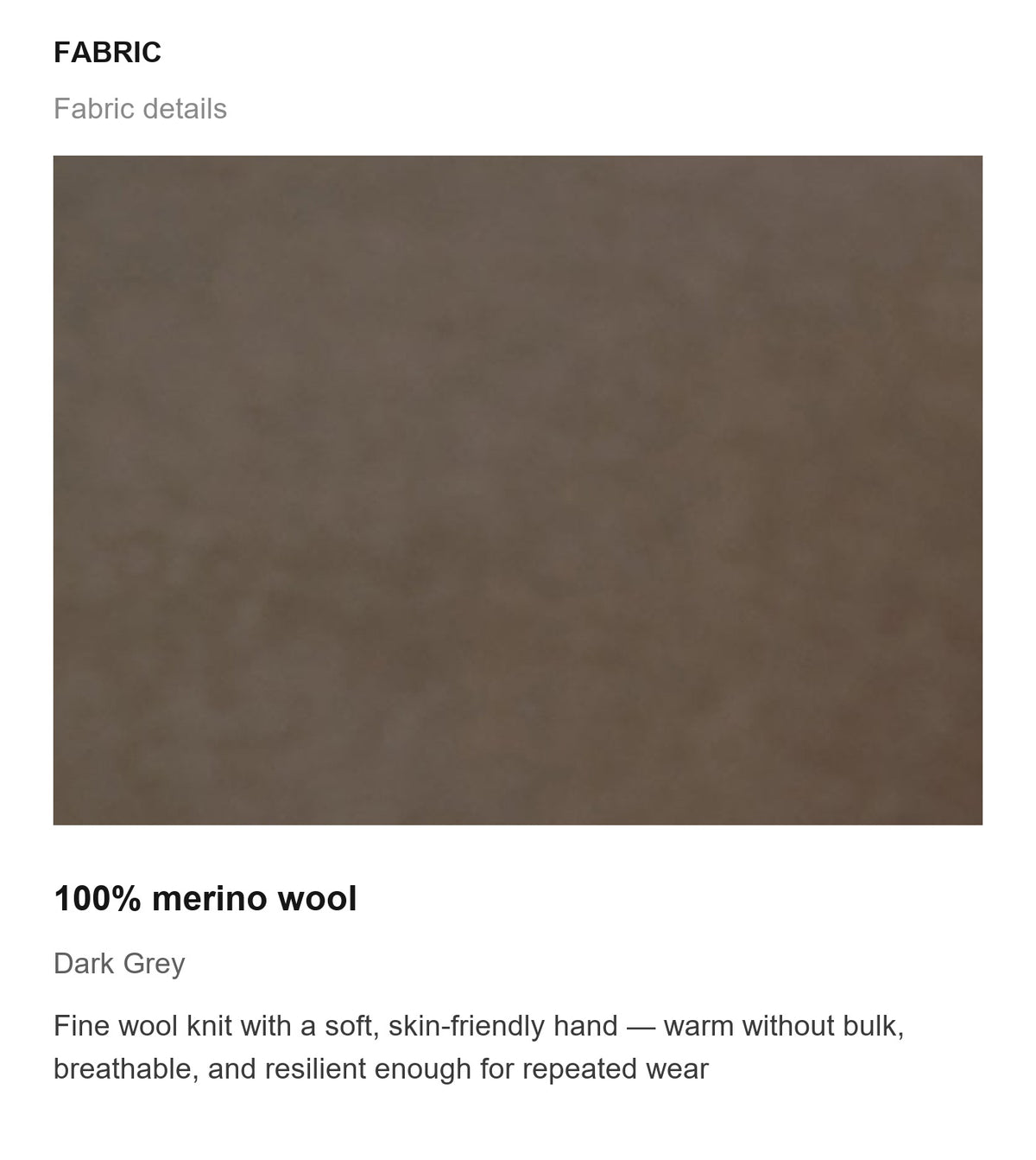 Fabric details
