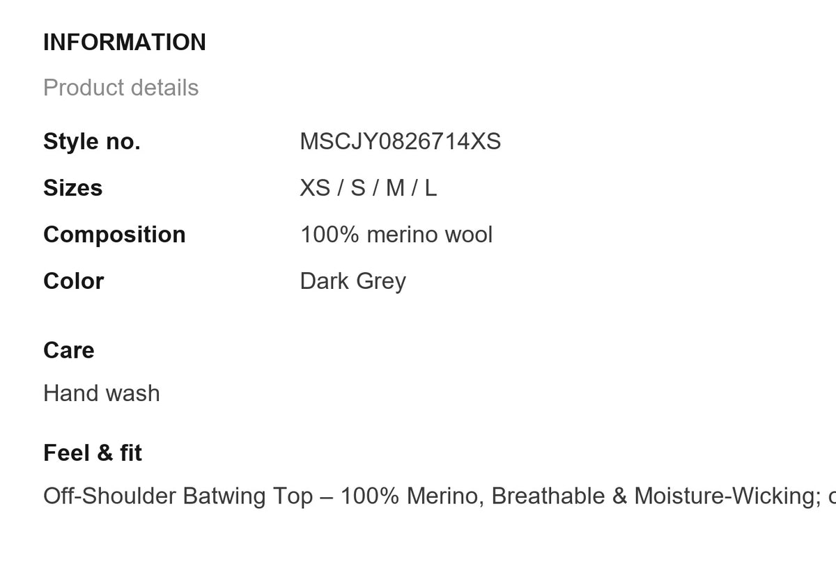 Product information