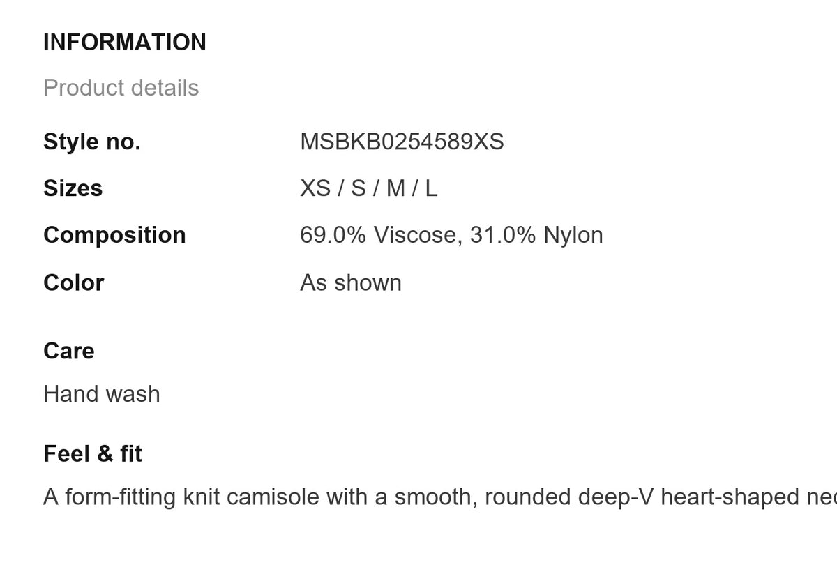Product information