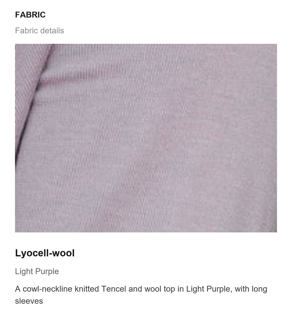 Fabric details