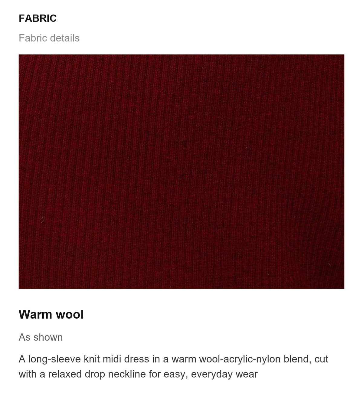 Fabric details