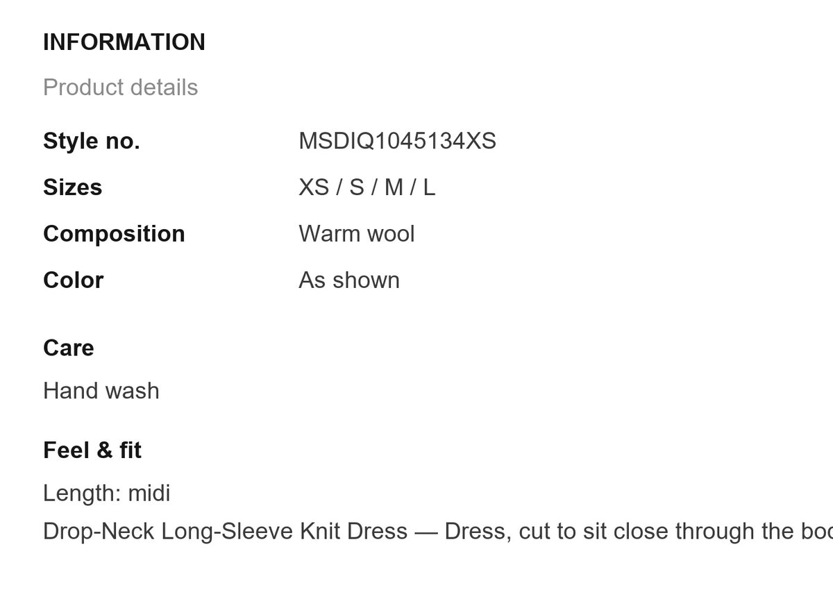 Product information