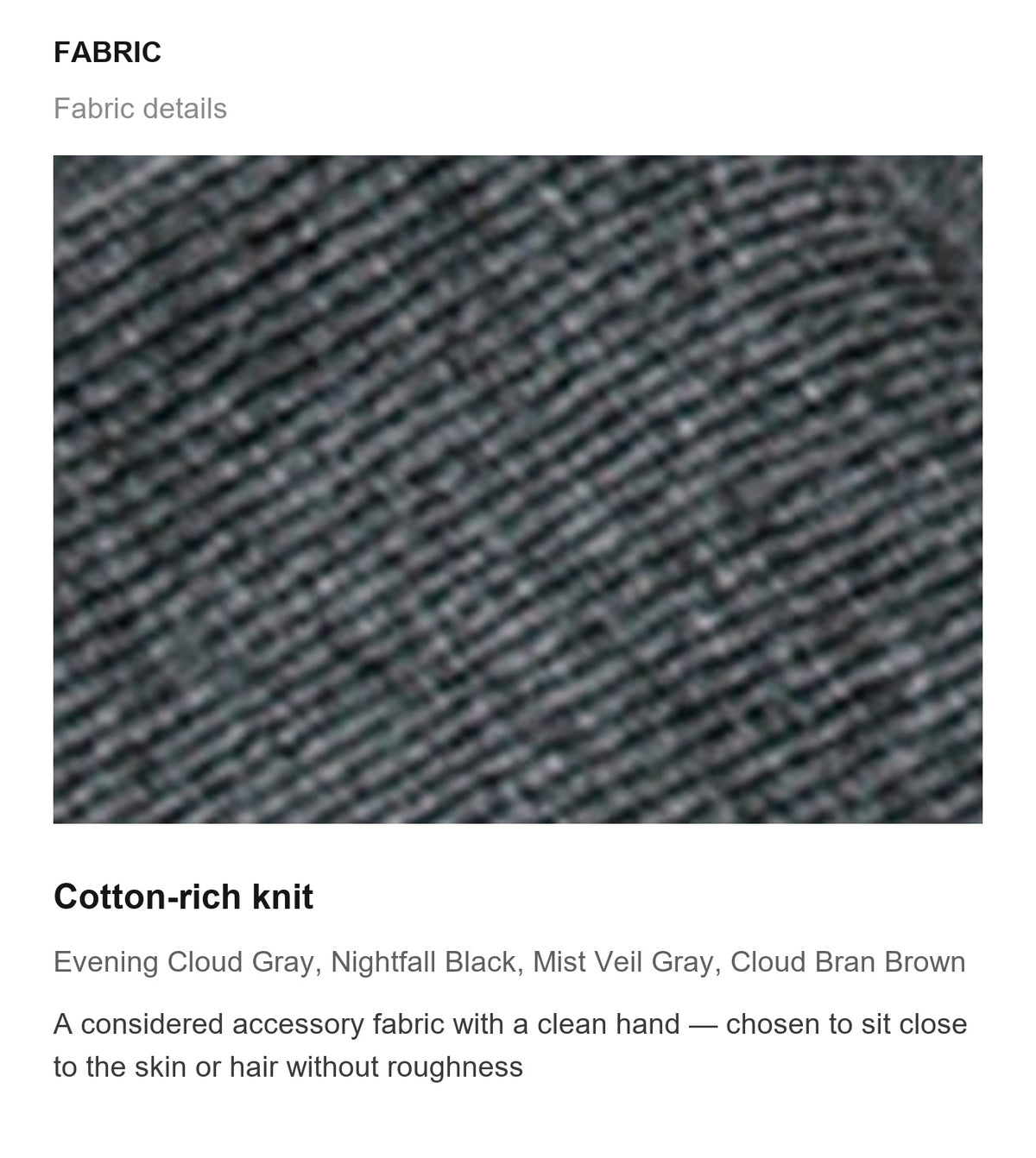Fabric details