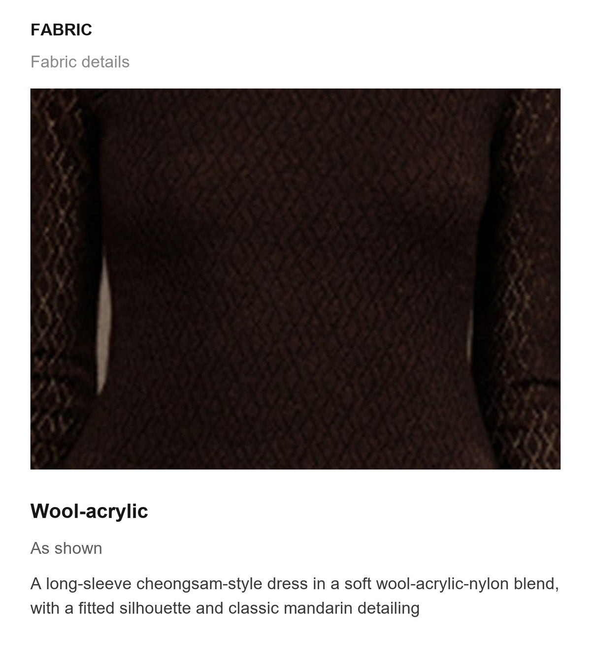 Fabric details