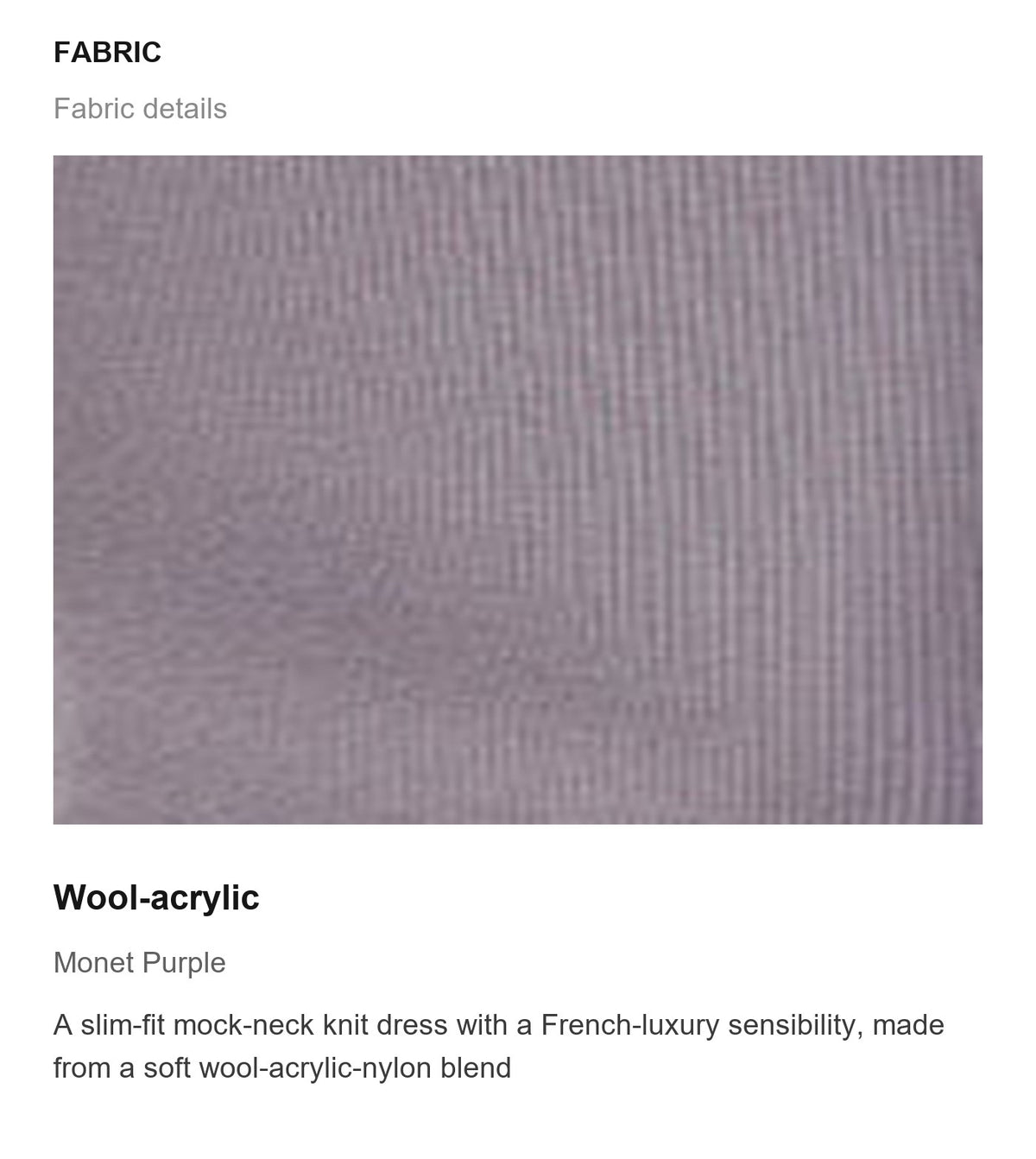 Fabric details