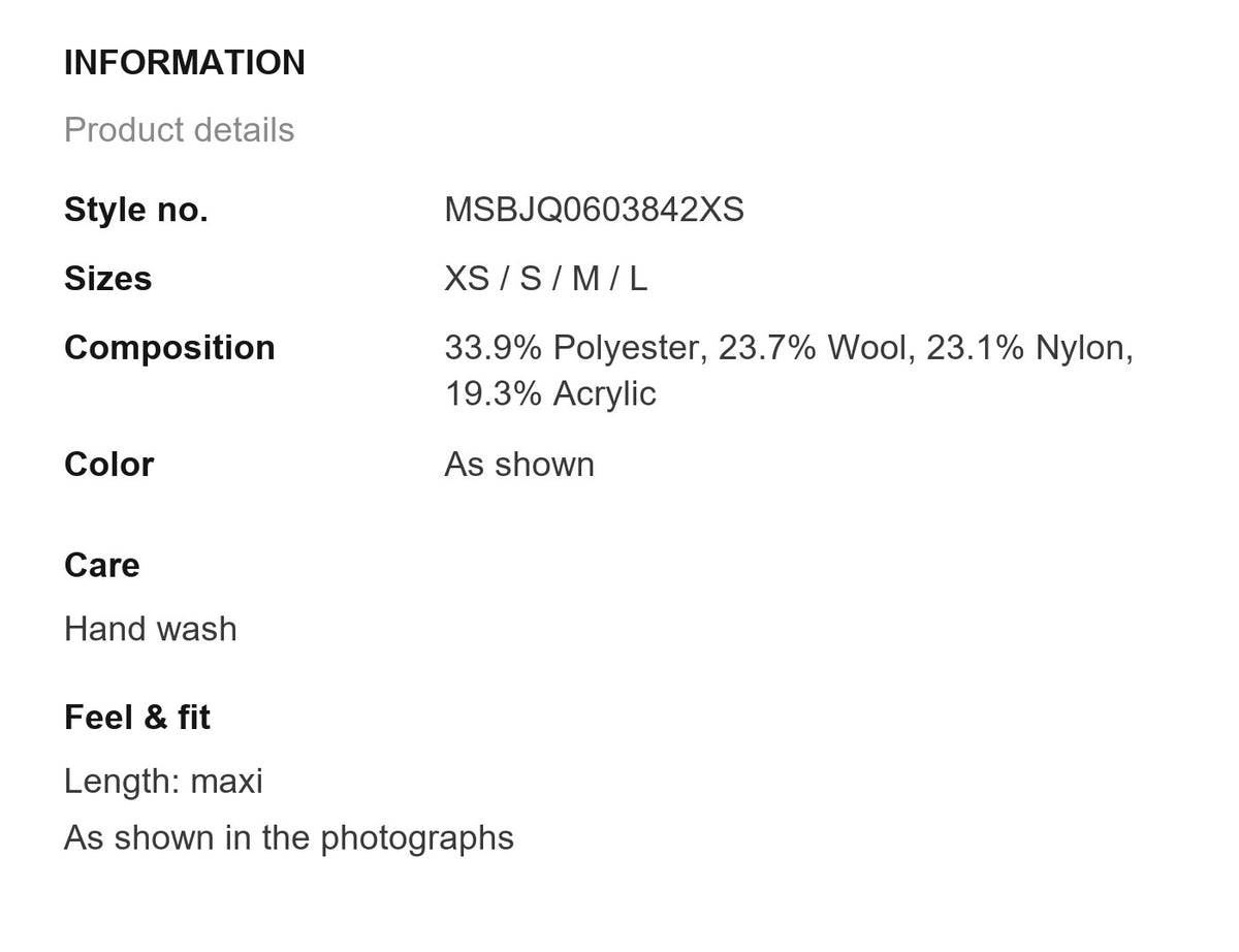 Product information