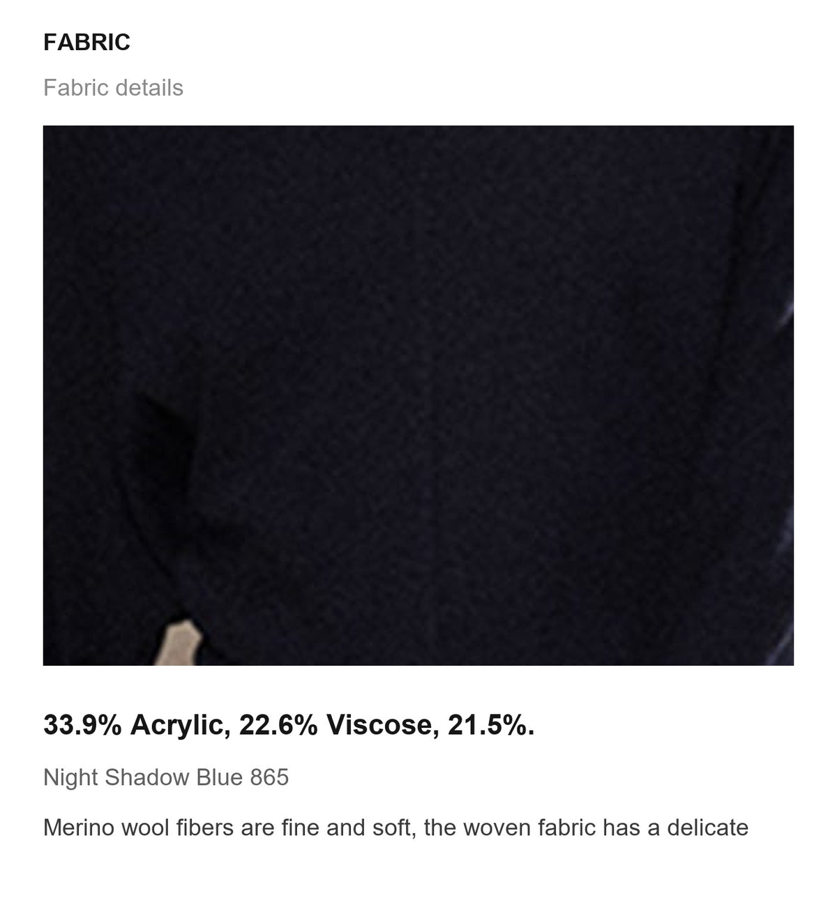 Fabric details