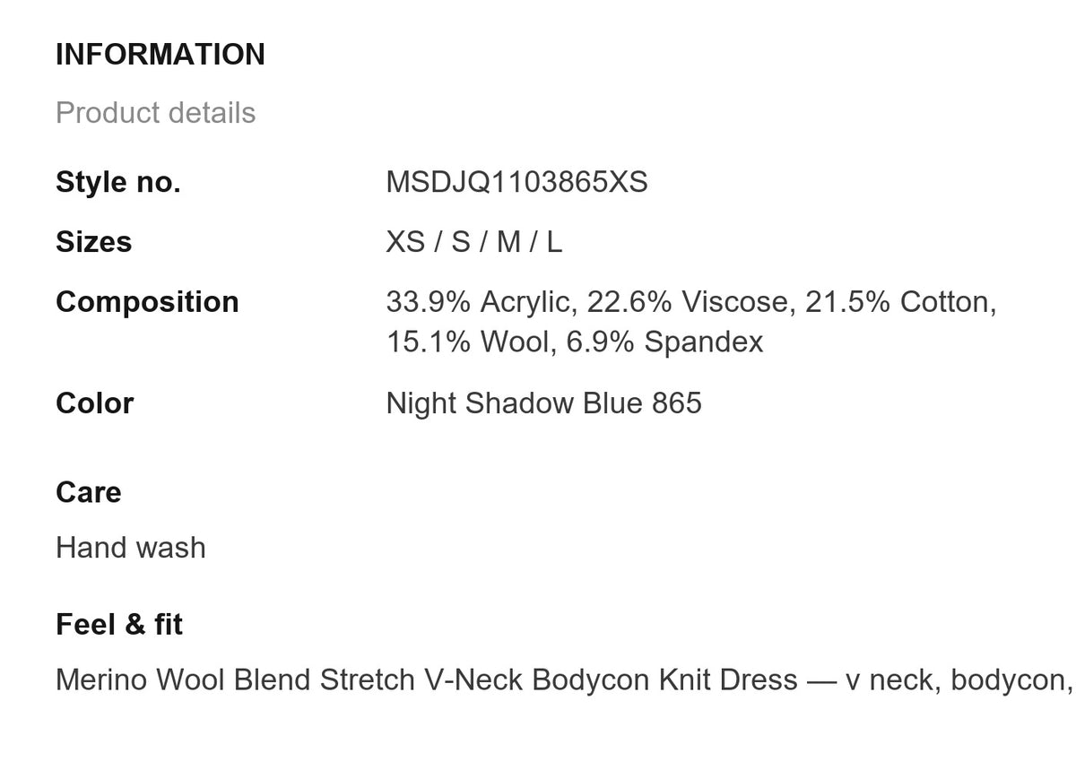 Product information