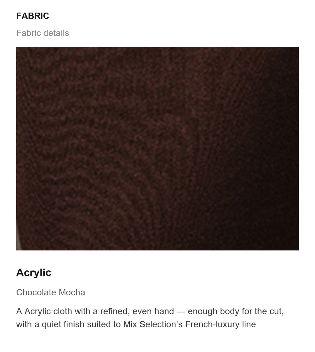 Fabric details