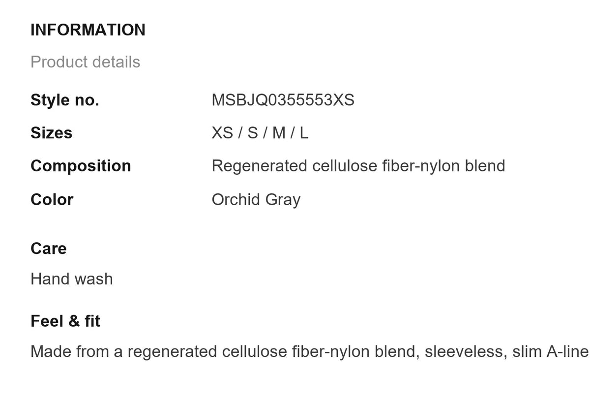 Product information