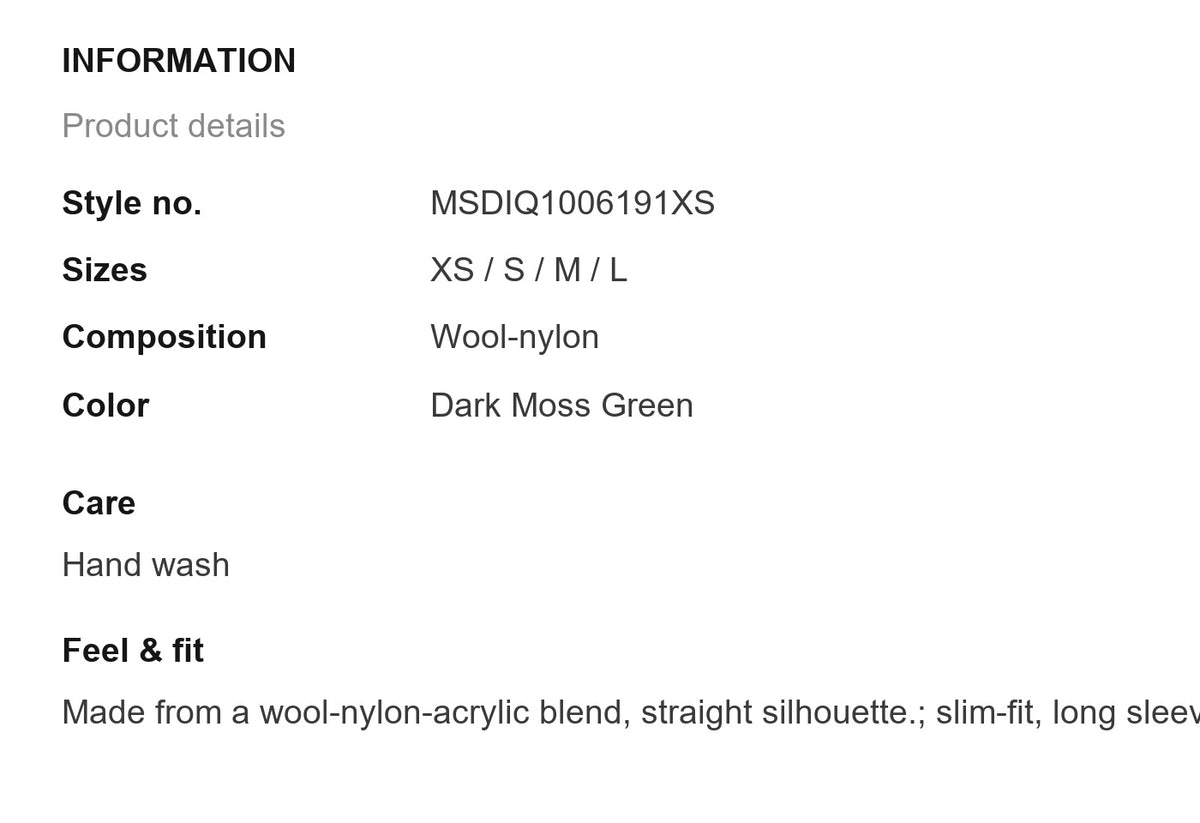 Product information