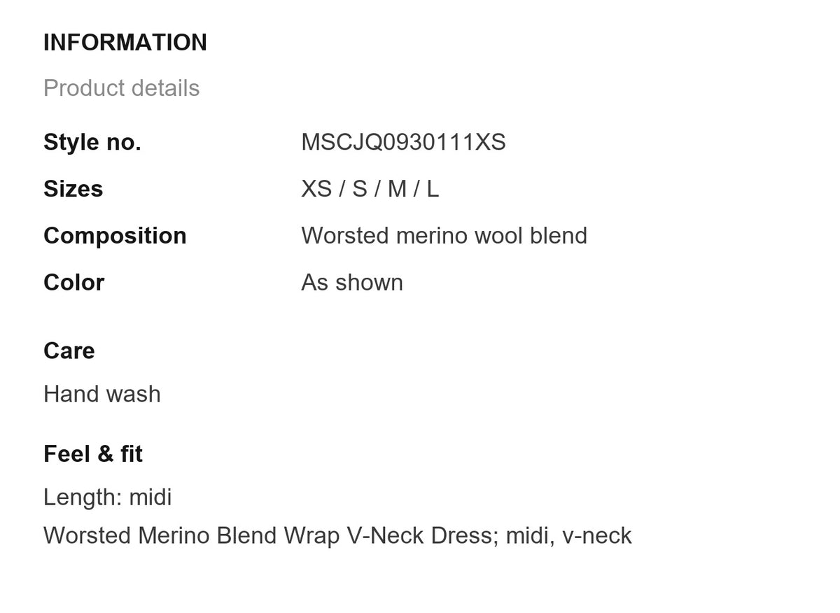 Product information