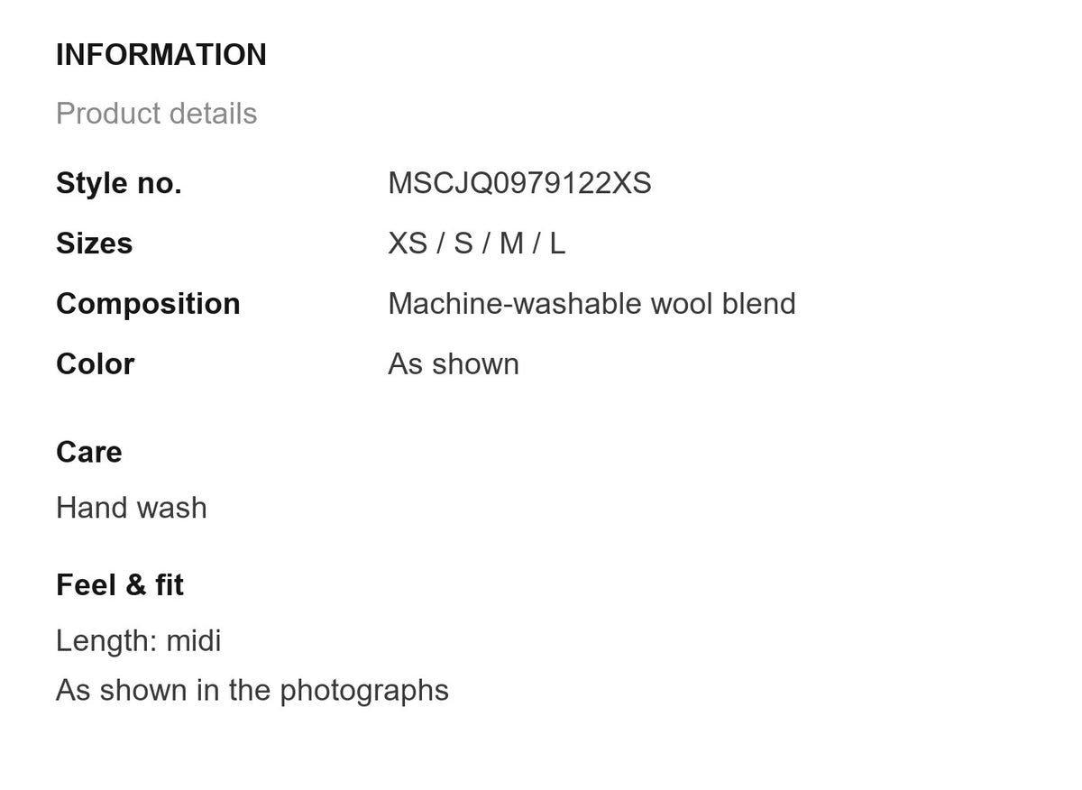 Product information