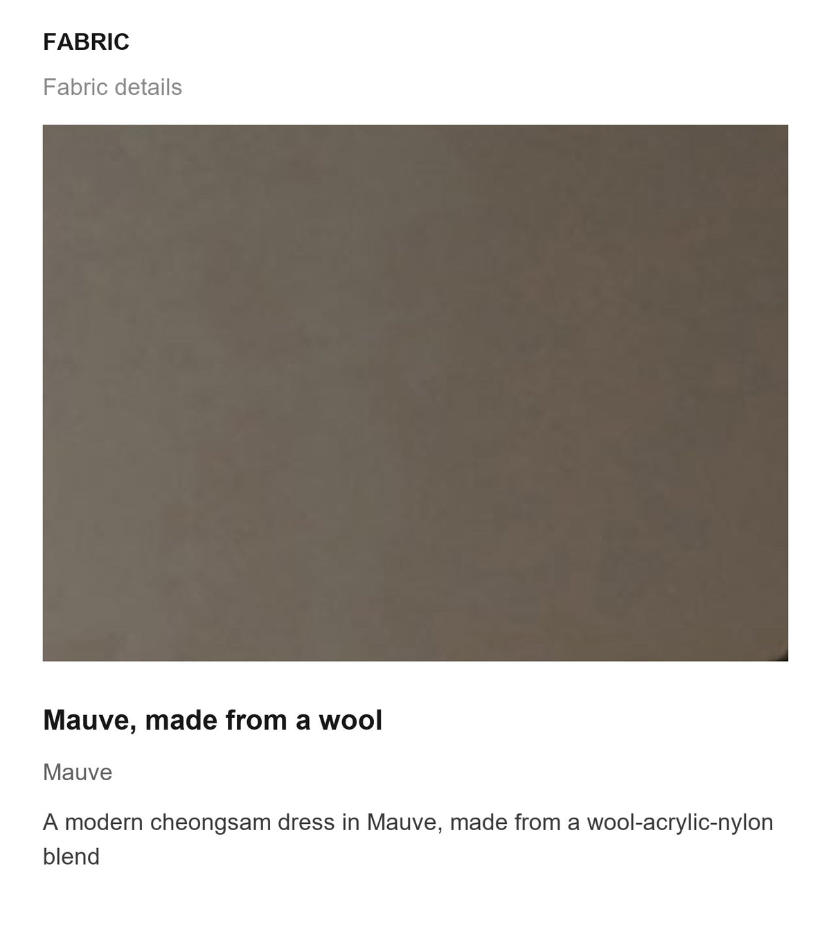 Fabric details