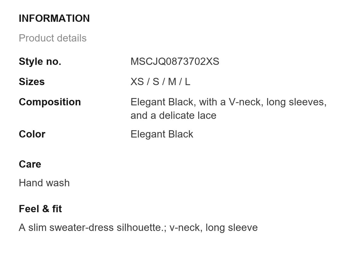 Product information