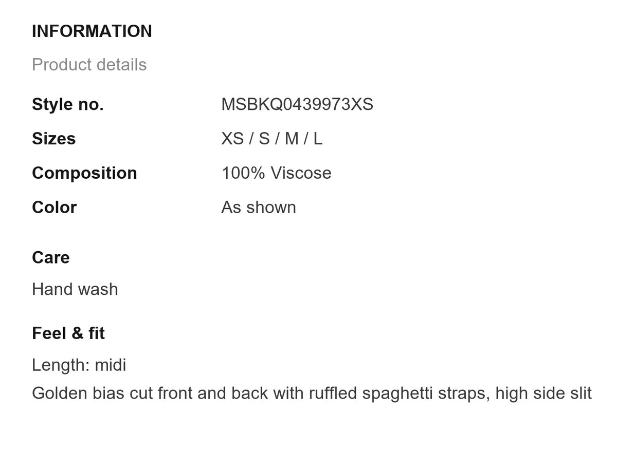 Product information