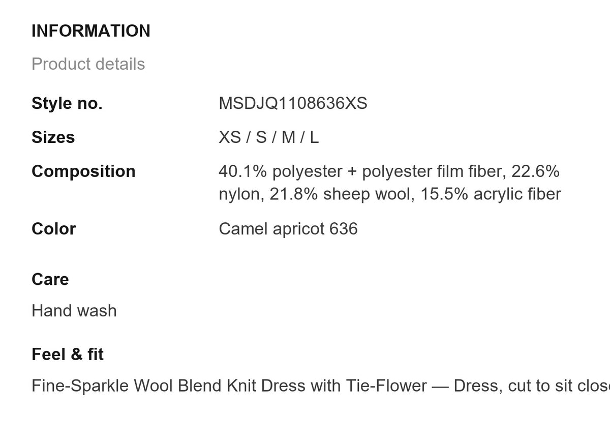 Product information