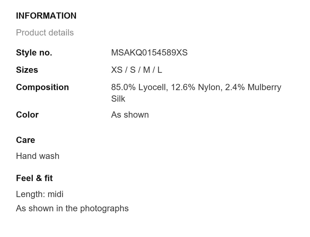 Product information