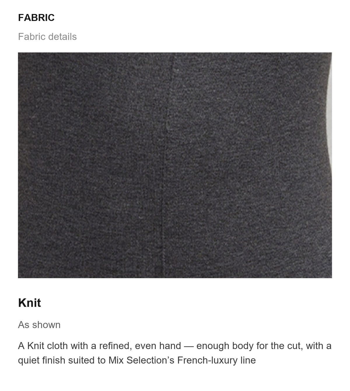 Fabric details