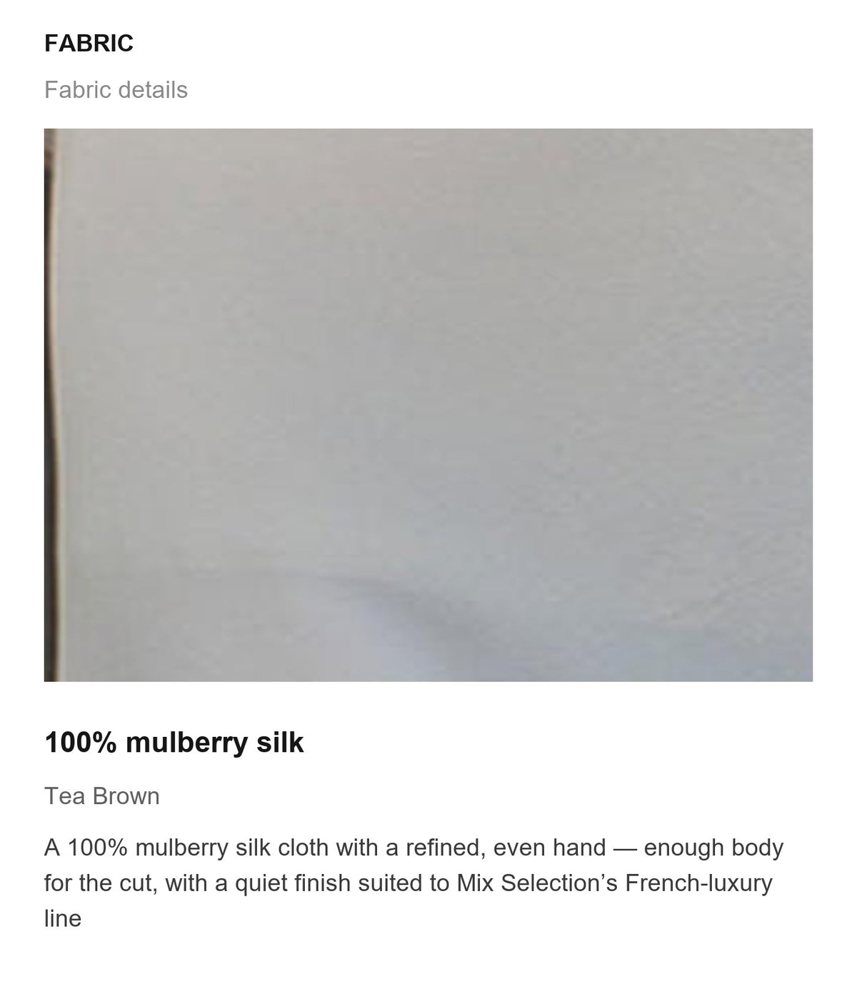 Fabric details