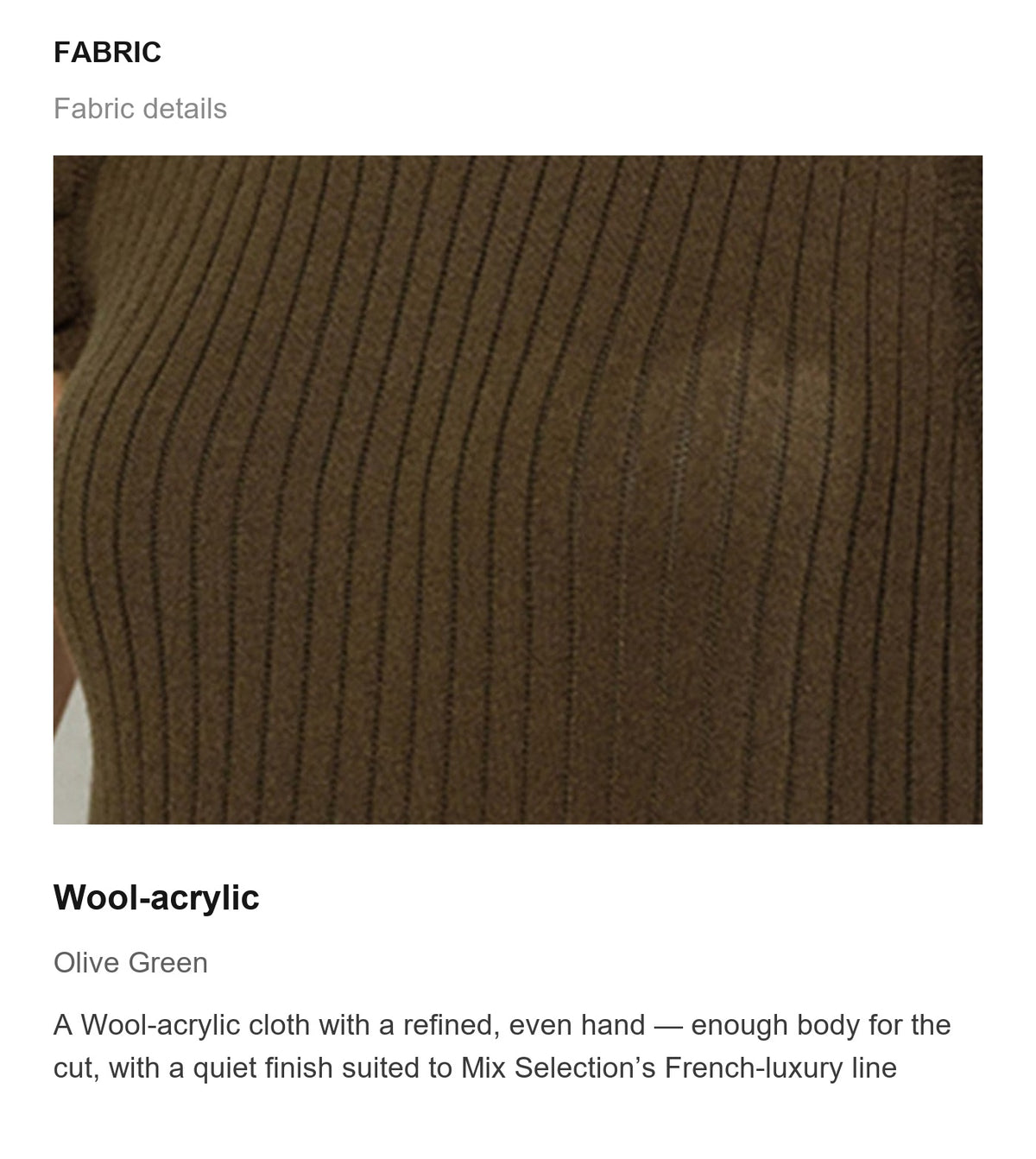 Fabric details
