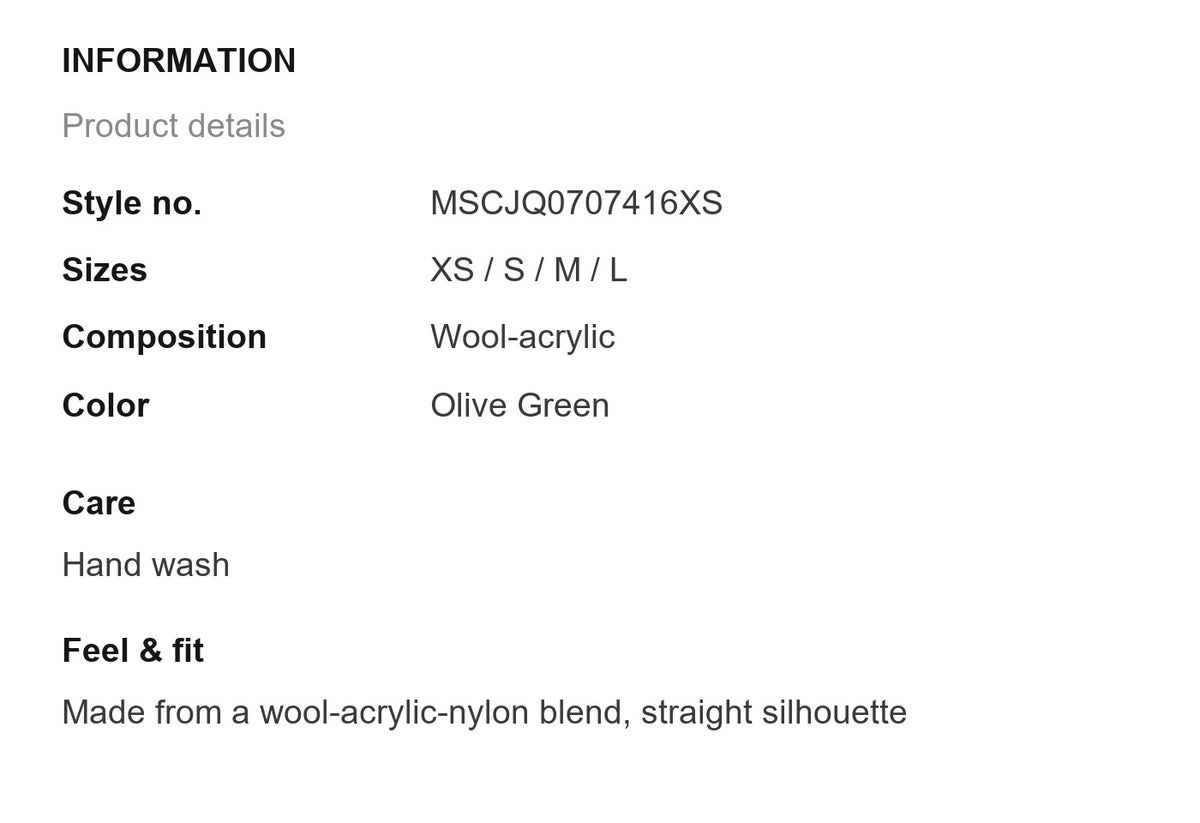 Product information