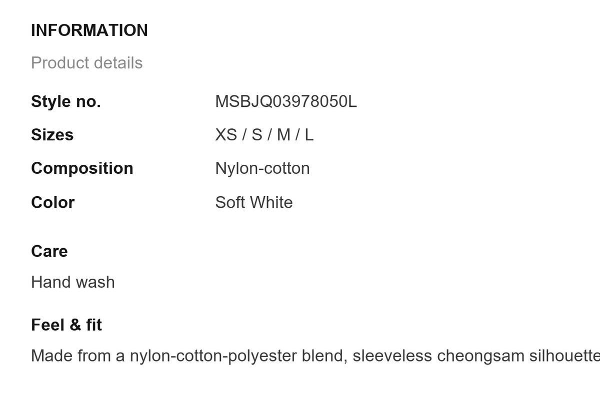 Product information