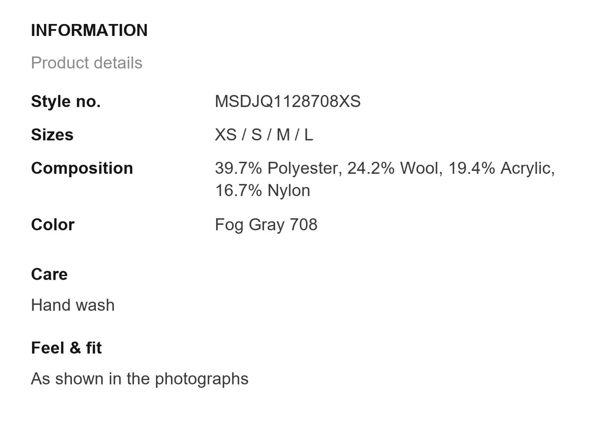 Product information