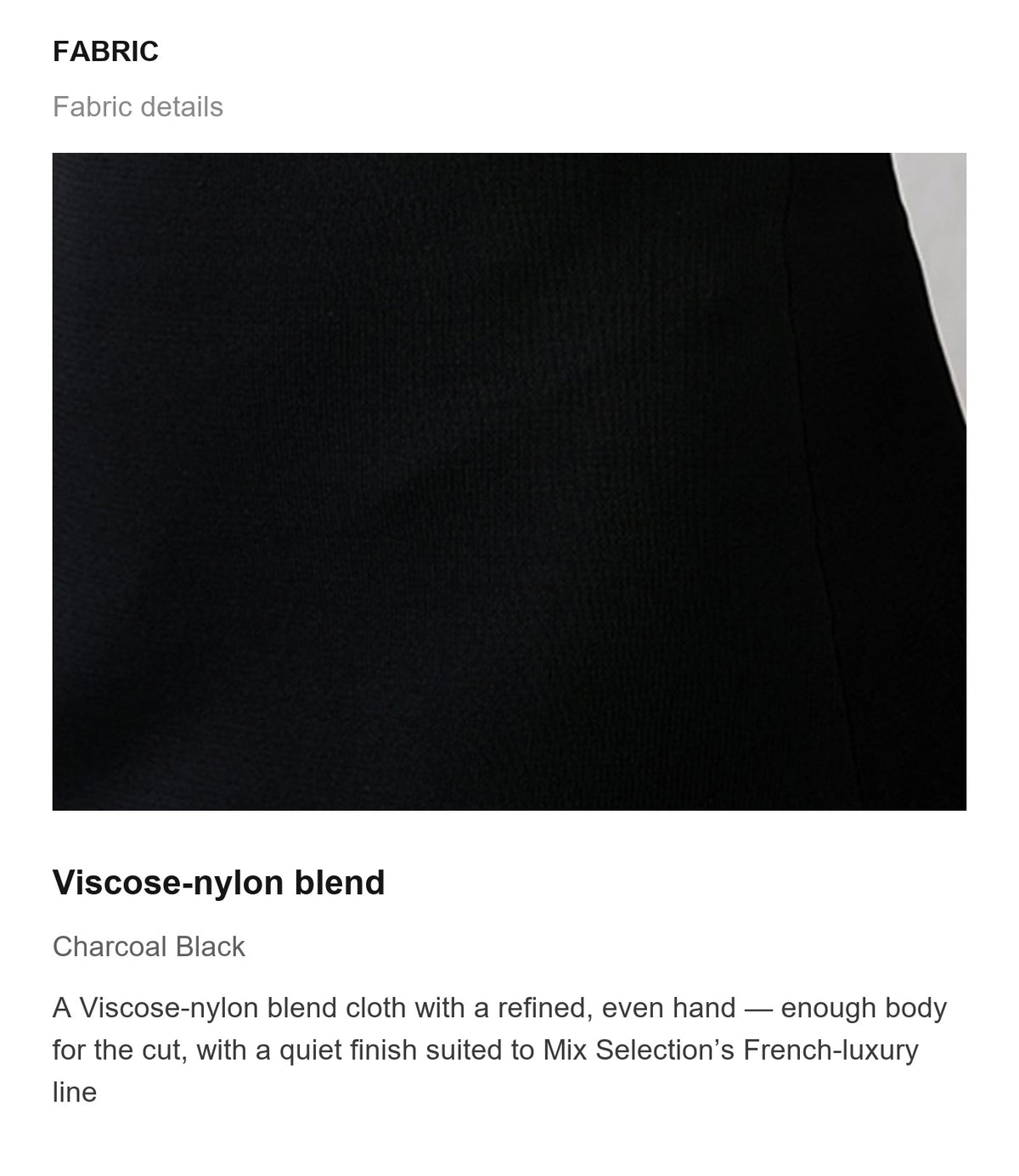 Fabric details
