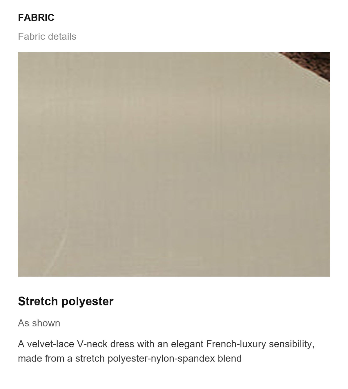 Fabric details