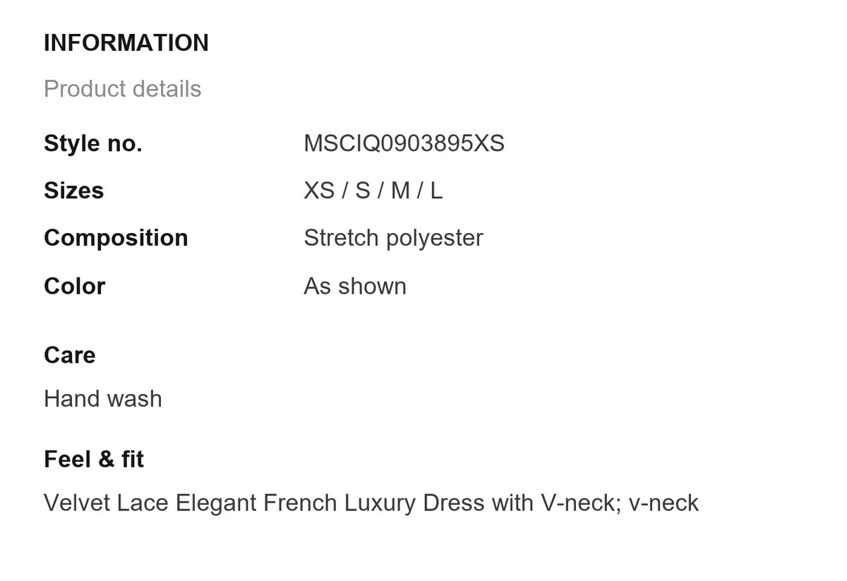 Product information