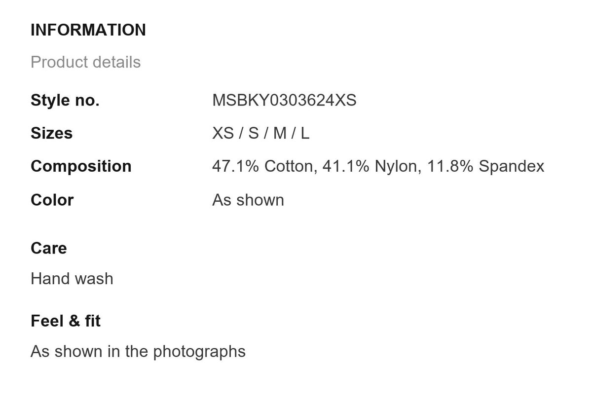 Product information