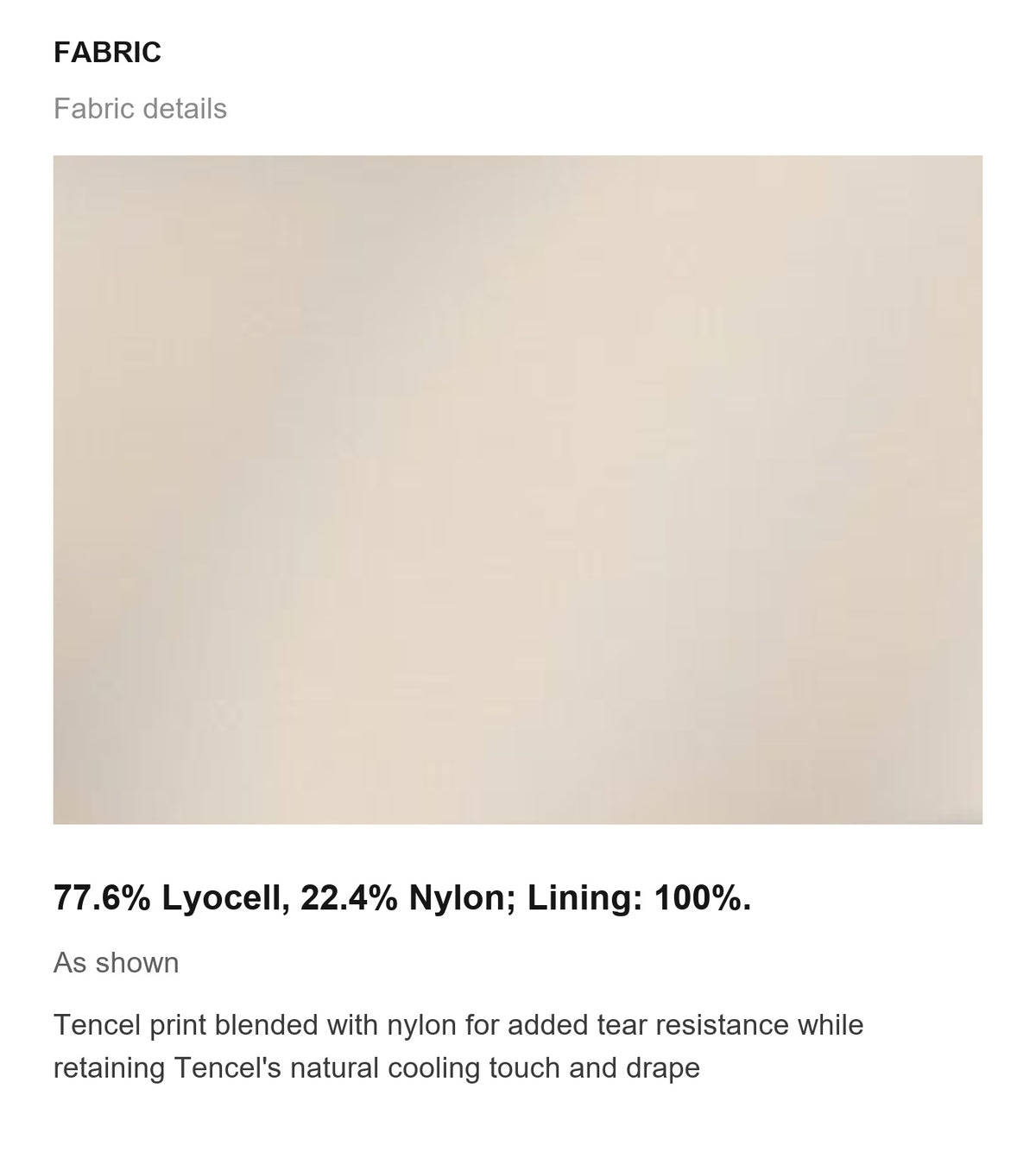 Fabric details