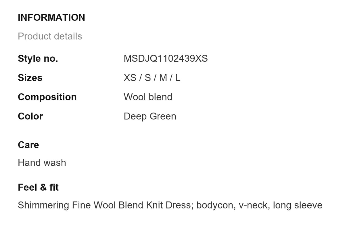Product information