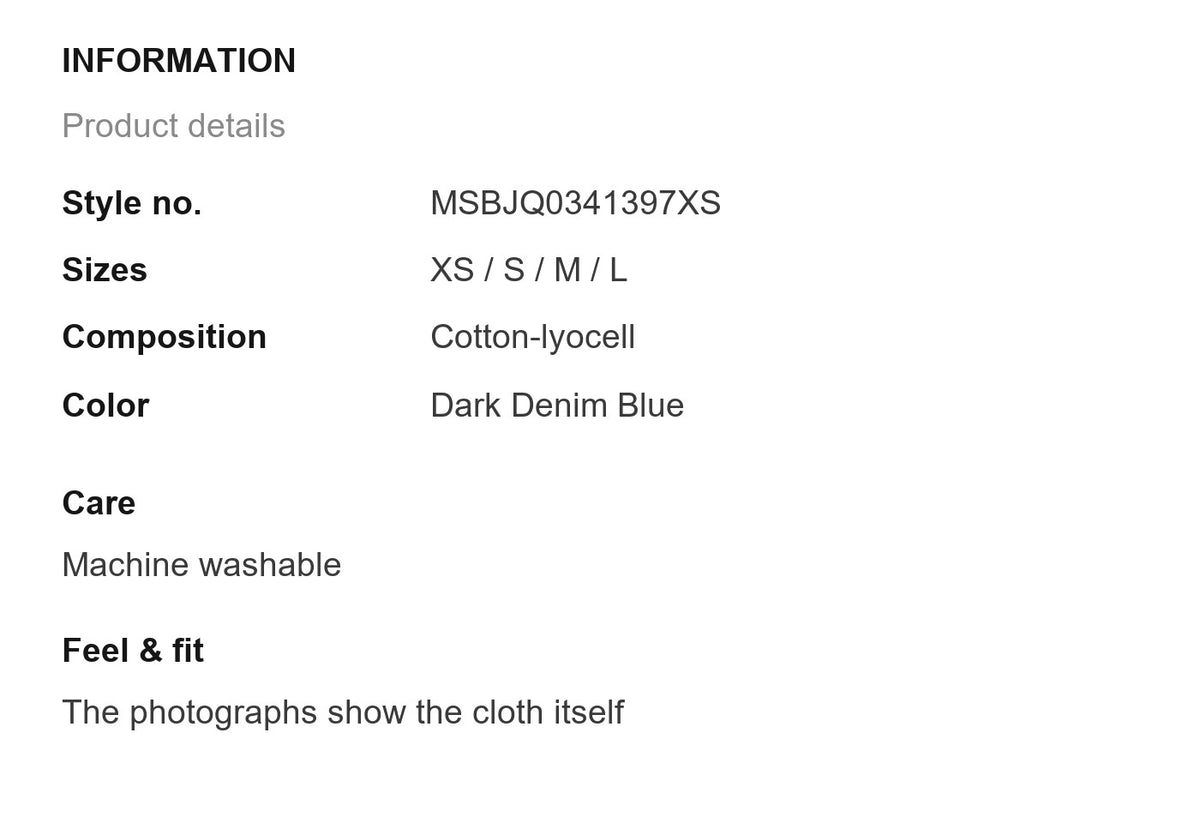 Product information