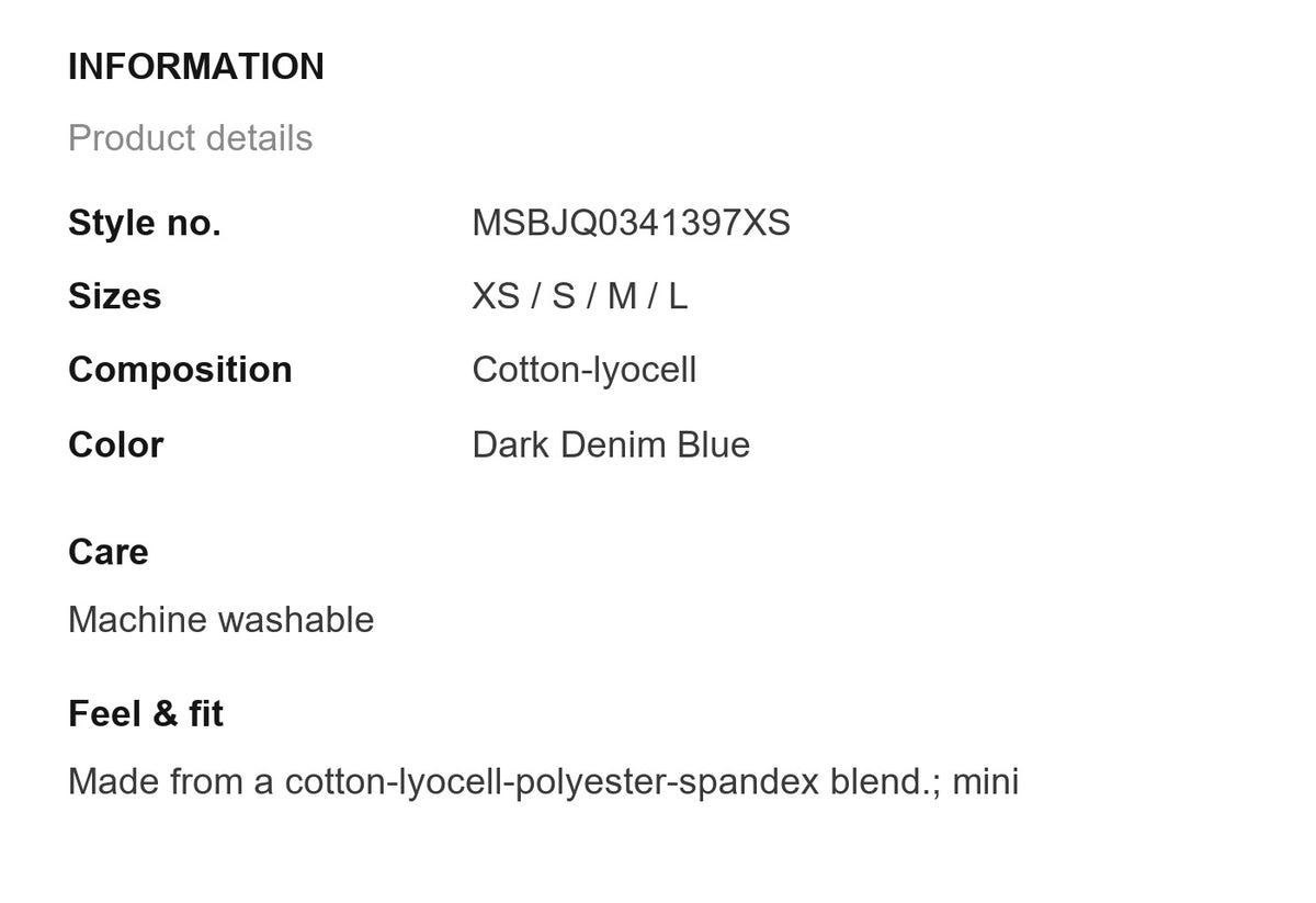 Product information