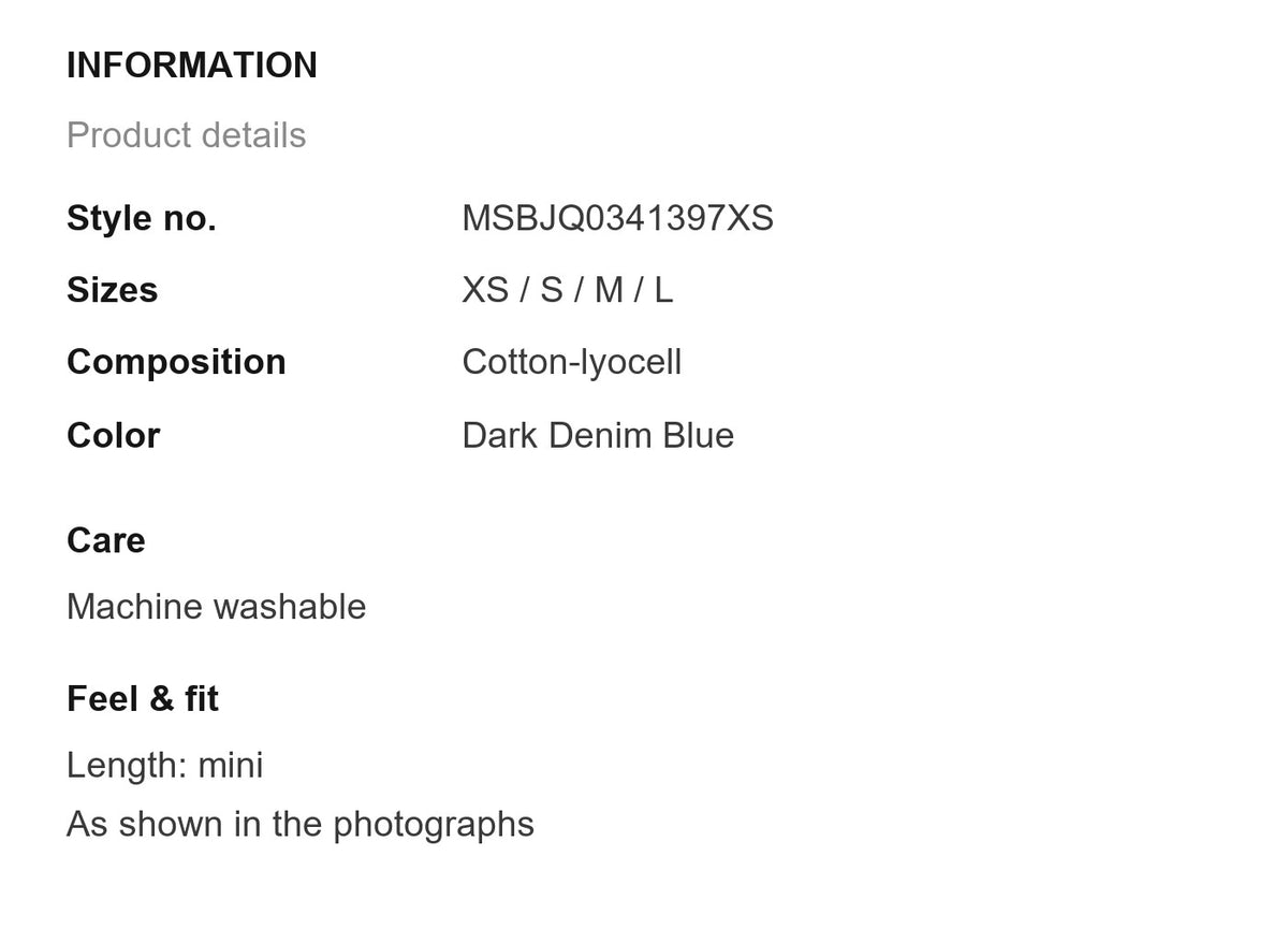 Product information