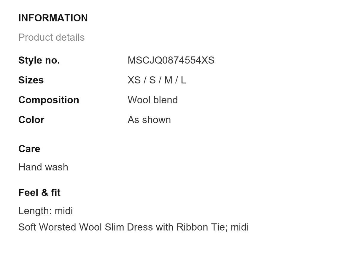Product information