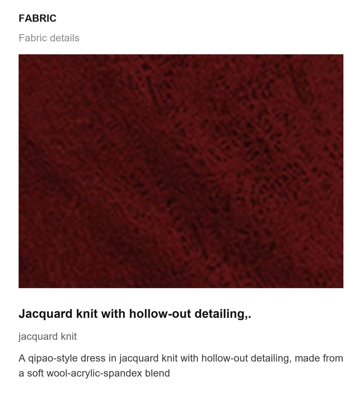 Fabric details