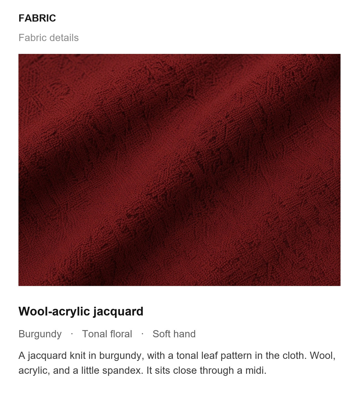 Fabric details