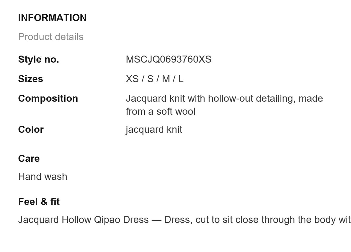 Product information