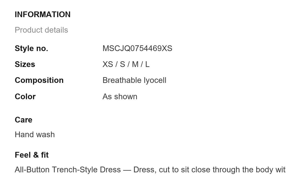 Product information