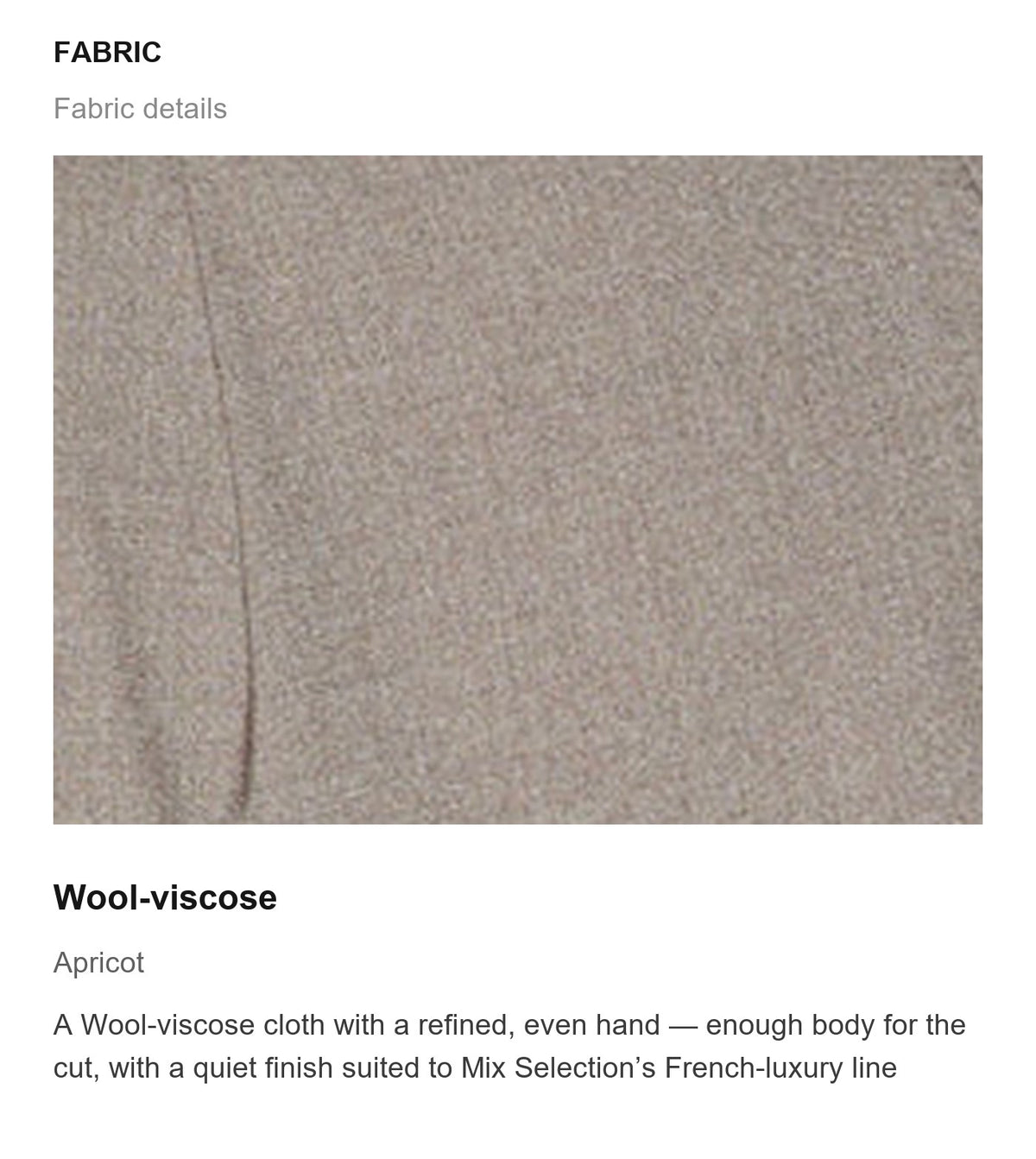 Fabric details